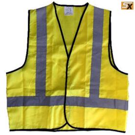 FLURO SAFETY VEST LARGE  REFLECT BAND