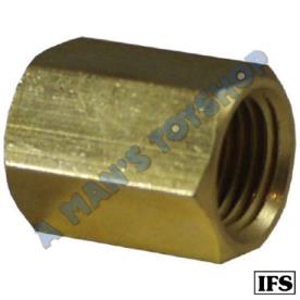 HEX SOCKET 1/4" BSP FEMALE/FEMALE THREAD
