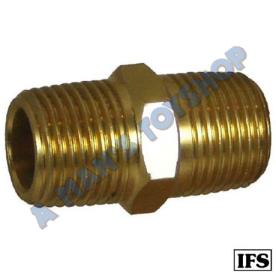 BRASS HEX NIPPLE 3/8BSP MALE/MALE THREAD