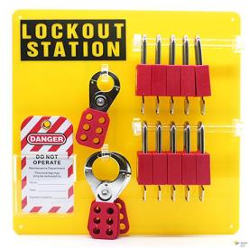 LOCKOUT STATION BOARD 6 LOCK WITH TAGS