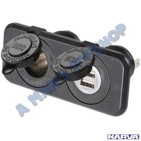 TWIN ACCESSORY-DUAL USB SOCKET & LIGHTER
