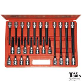 MULTI SPLINE SOCKET 1/2DR BIT SET 26 PCE