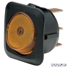 ROCKER SWITCH OFF/ON AMBER ILLUMINATED