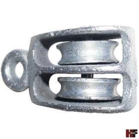 AWNING PULLEY DOUBLE CAST IRON 25MM