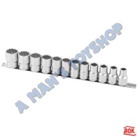 DOUBLE HEX METRIC SOCKET SET 1/2 DRIVE