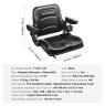 FORKLIFT SEAT WITH  ARMS RESTS BLACK