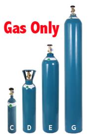 GAS REFILL D SIZE OXYGEN (GAS ONLY)
