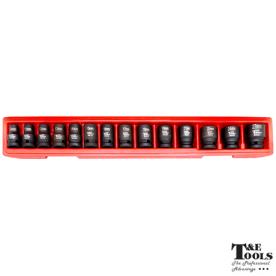 IMPACT SOCKET SET 1/2DR 14 PCE 12 PT MET