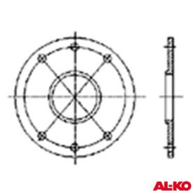 WELD ON MOUNTING PLATE 45MM ROUND AXLE