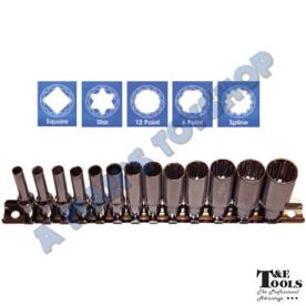 DEEP DRIVE MULTI LOCK SOCKET SET 4-14MM