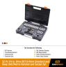 52PC 1/4" DR 90TEETH SAE/MM 6PT STD/CP