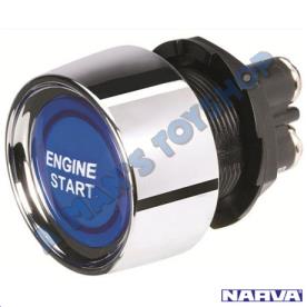 SWITCH STARTER 12V BLUE LED 22MM HOLE