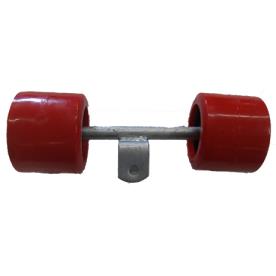 BOAT TWIN WOBBLE ROLLER ASSY 18MM RED