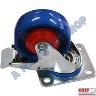 CASTOR 100MM SWIVEL BRAKED BLUE NYLON