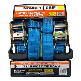 RATCHET STRAP 38MM X 5 METRE (2 X PIECE)