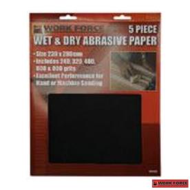 SANDPAPER WET & DRY ASSORTED 230X280MM