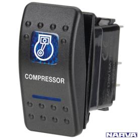 ROCKER SWITCH BLUE COMPRESSOR 12V ON/OFF