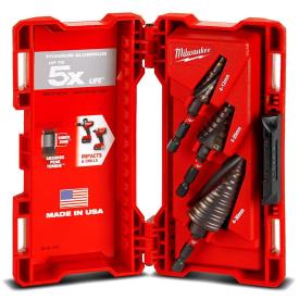 STEP DRILL BIT SET, 4-12,4-20,4-30MM