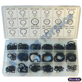 ASSORTMENT RETAINING & SNAP RING 225 PC