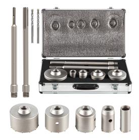 CONCRETE HOLE SAW KIT 40MM-125MM SDSPLUS