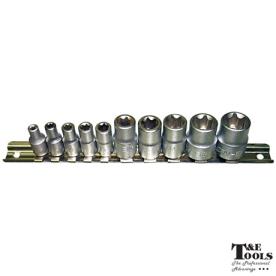 TORX FEMALE SOCKET SET 10 PIECE E SERIES