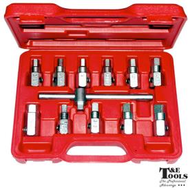 DRAIN PLUG WRENCH SET 12 PCE AF & METRIC