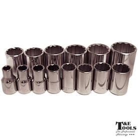 SOCKET ON RAIL SET AF 14 PIECE 12 POINT