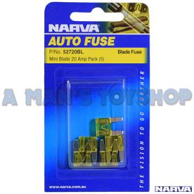 FUSE MINI PACK 5 PIECS 20 AMP