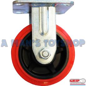 CASTOR PU ON PP CORE 152MM FIXED 300KG