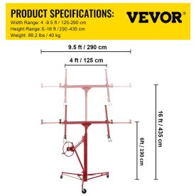 PLASTERBOARD PANEL LIFT 68KG CAP 3350MM