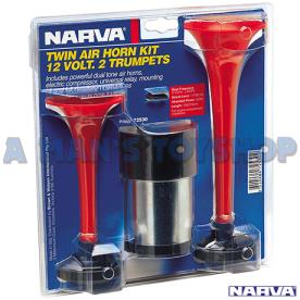 HORN AIR 12 VOLT  TWIN KIT 2 TRUMPETS