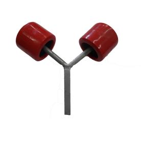 BOAT WOBBLE 2 ROLLER Y STYLE ASSY RED