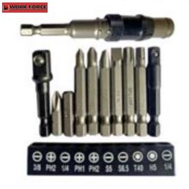 POWER SCREWDRIVER BIT SET 11 PIECES
