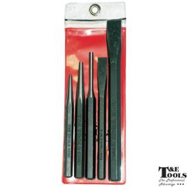 PUNCH & CHISEL SET 5 PIECE SIZE 3/16-5/8