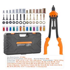 RIVET NUT TOOL KIT AF& METRIC 405MM LONG