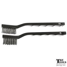 BRUSH SET  BRASS & STEEL 180MM LONG