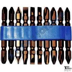 HEX POWER BIT SET 1/4DR 10 PCE