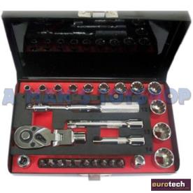 GEAR LOCK 1/4 SOCKET SET 28 PIECE METRIC