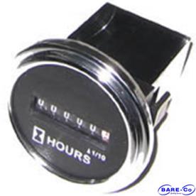 HOUR METER 10 TO 40 VOLT 52MM 2" FACE