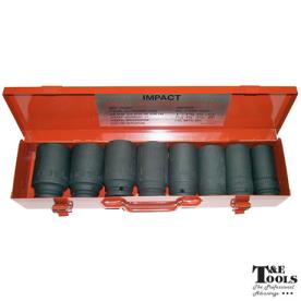 IMPACT SOCKET SET 3/4DR SAE DEEP 8 PIECE