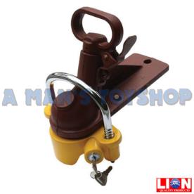 TRAILER COUPLING LOCK YELLOW WITH KEY