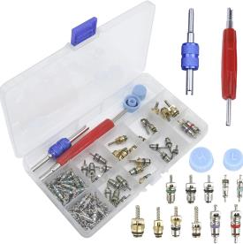 AIR CON R134A VALVE CORE ASSTD KIT 104PC