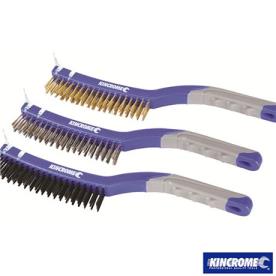 WIRE BRUSH SET 3 PIECE 3 X 19 ROW BRISTL