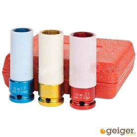WHEEL SOCKET SET 17MM-19MM-21MM 3 PCE