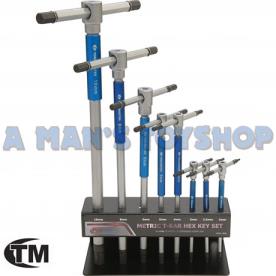 HEX KEY SET T HANDLE METRIC 8 PCE 2-10MM