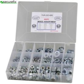 ASSORTMENT WASHER 665PCE UNC NYLOC/FLAT