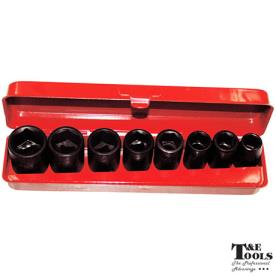 IMPACT SOCKET SET 3/8DR METRIC 8PCE SHOR