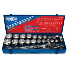 SOCKET WRENCH SET 3/4" DR 26 PC MET & AF