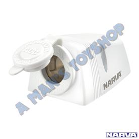 LIGHTER PLUG SURFACE MOUNT 12 VOLT WHITE