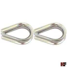 WIRE ROPE THIMBLE 6MM STAINLESS 2 PCE